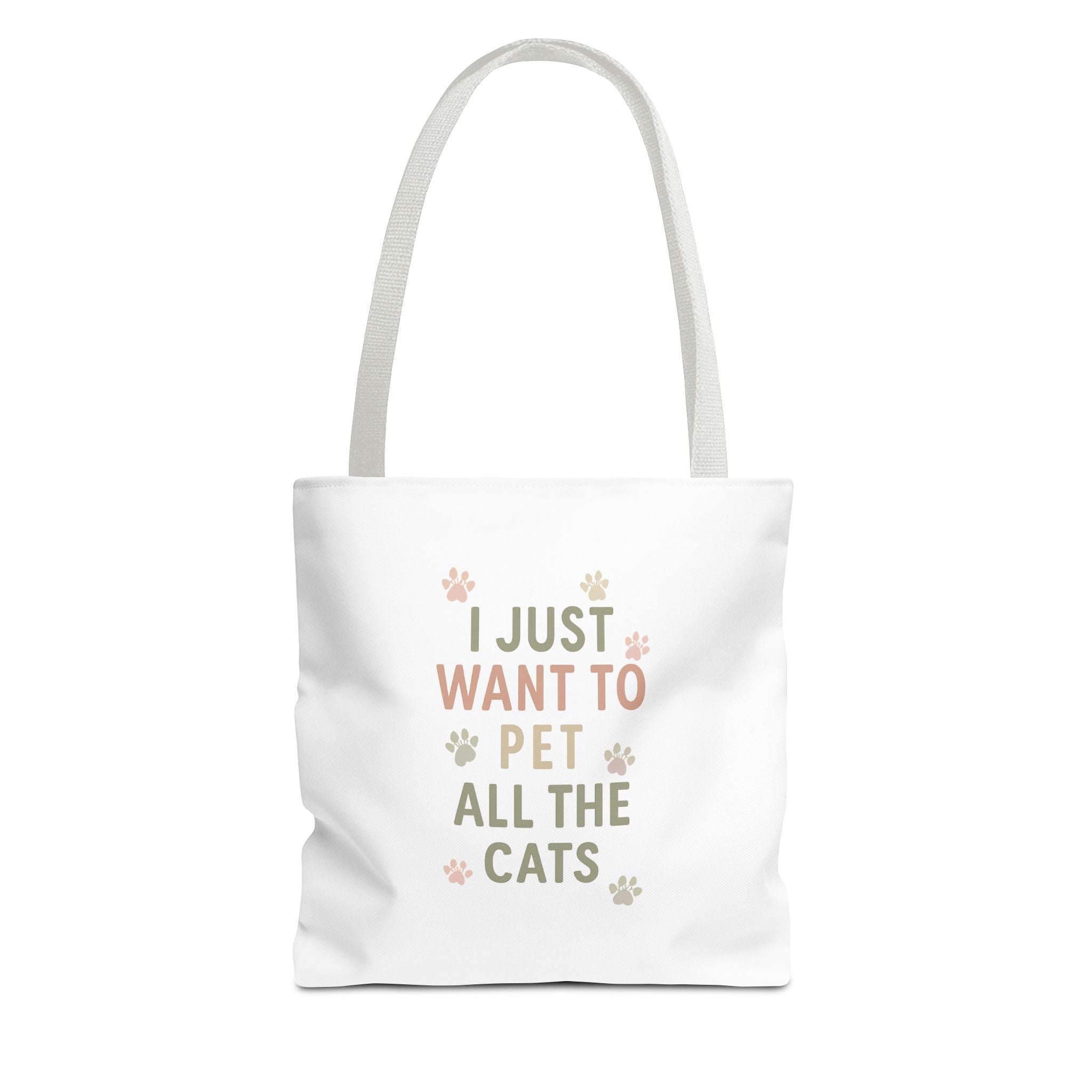 Cat Lover Tote Bag - 'I Just Want To Pet All The Cats'