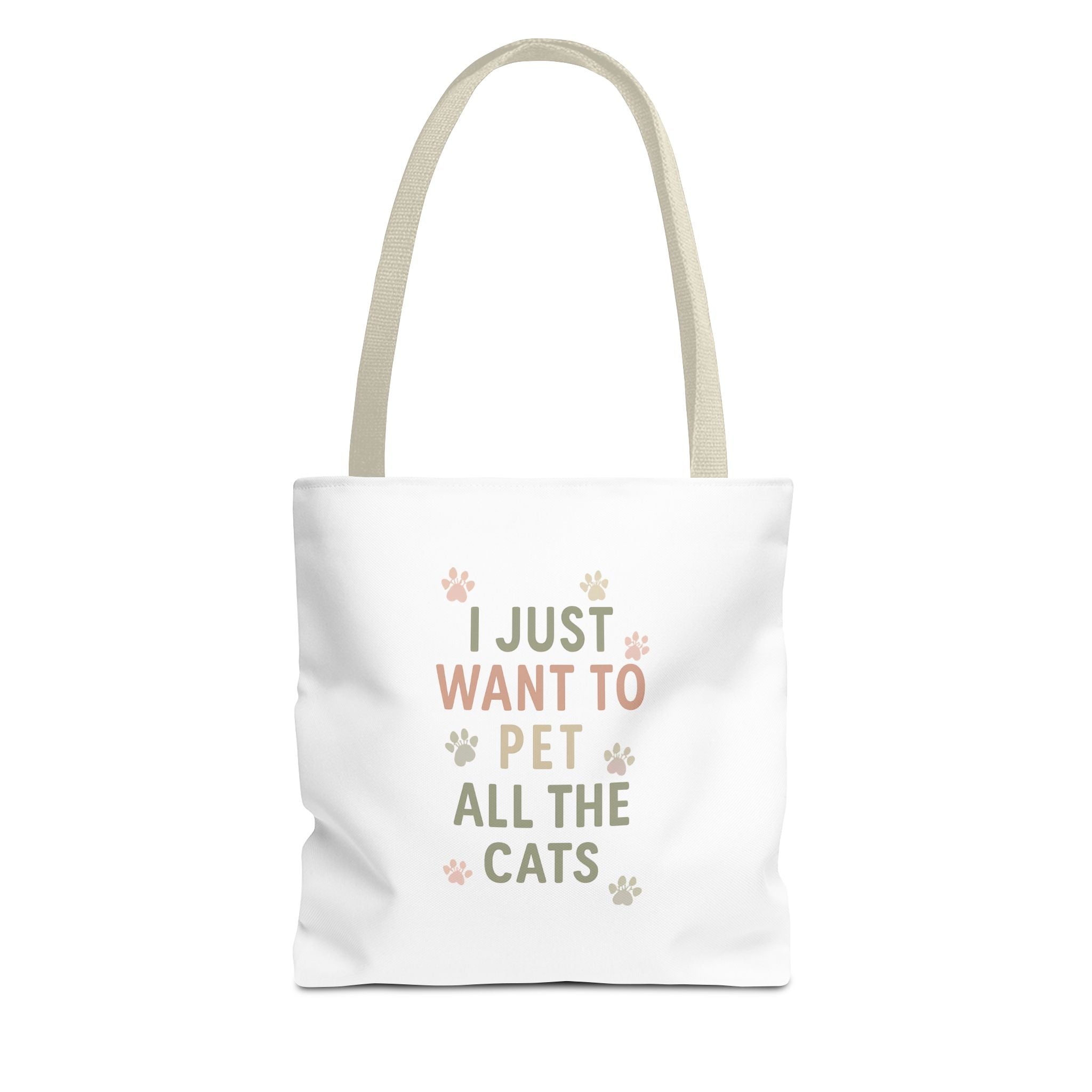 Cat Lover Tote Bag - 'I Just Want To Pet All The Cats'
