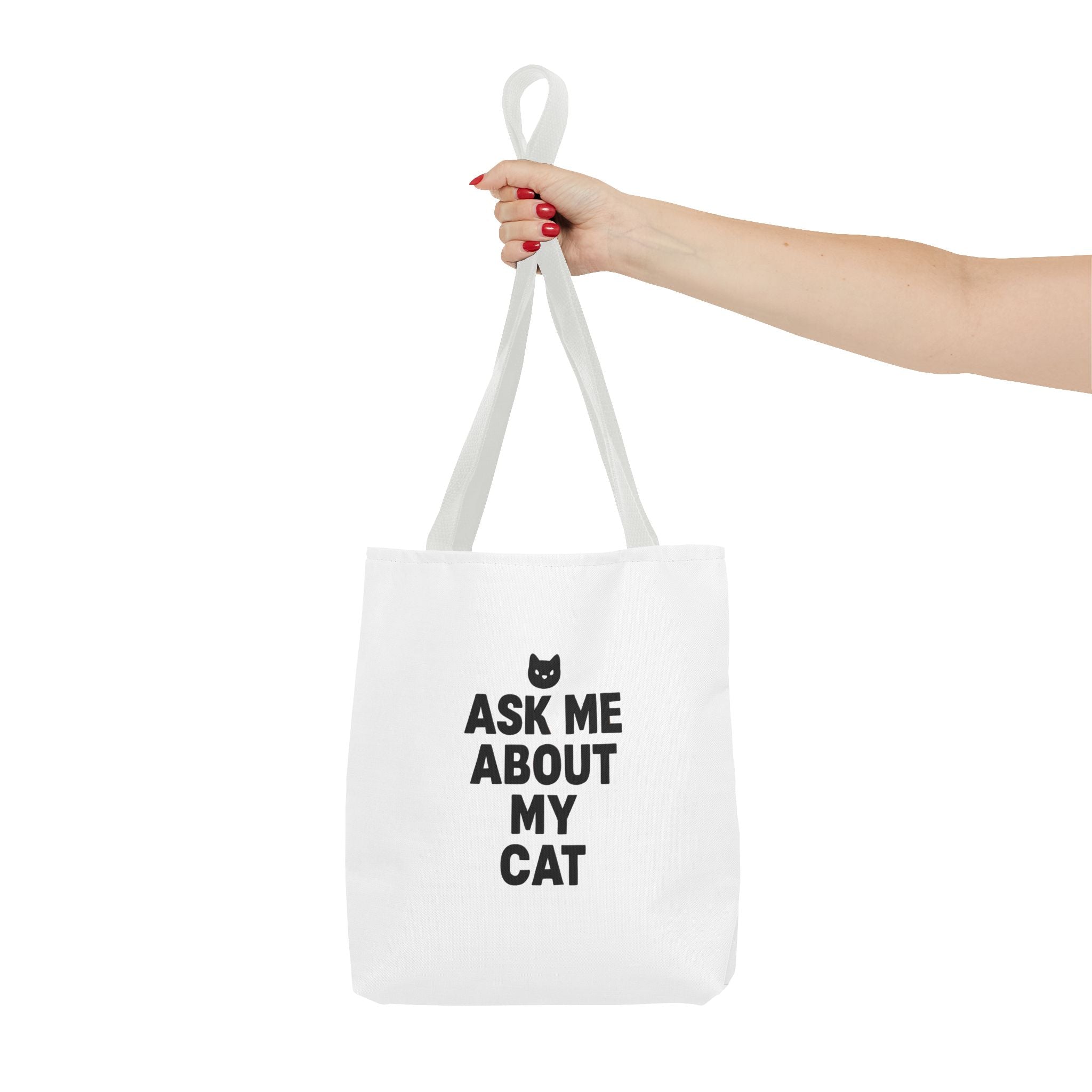 Cat Lover's Tote Bag – 'Ask Me About My Cat'