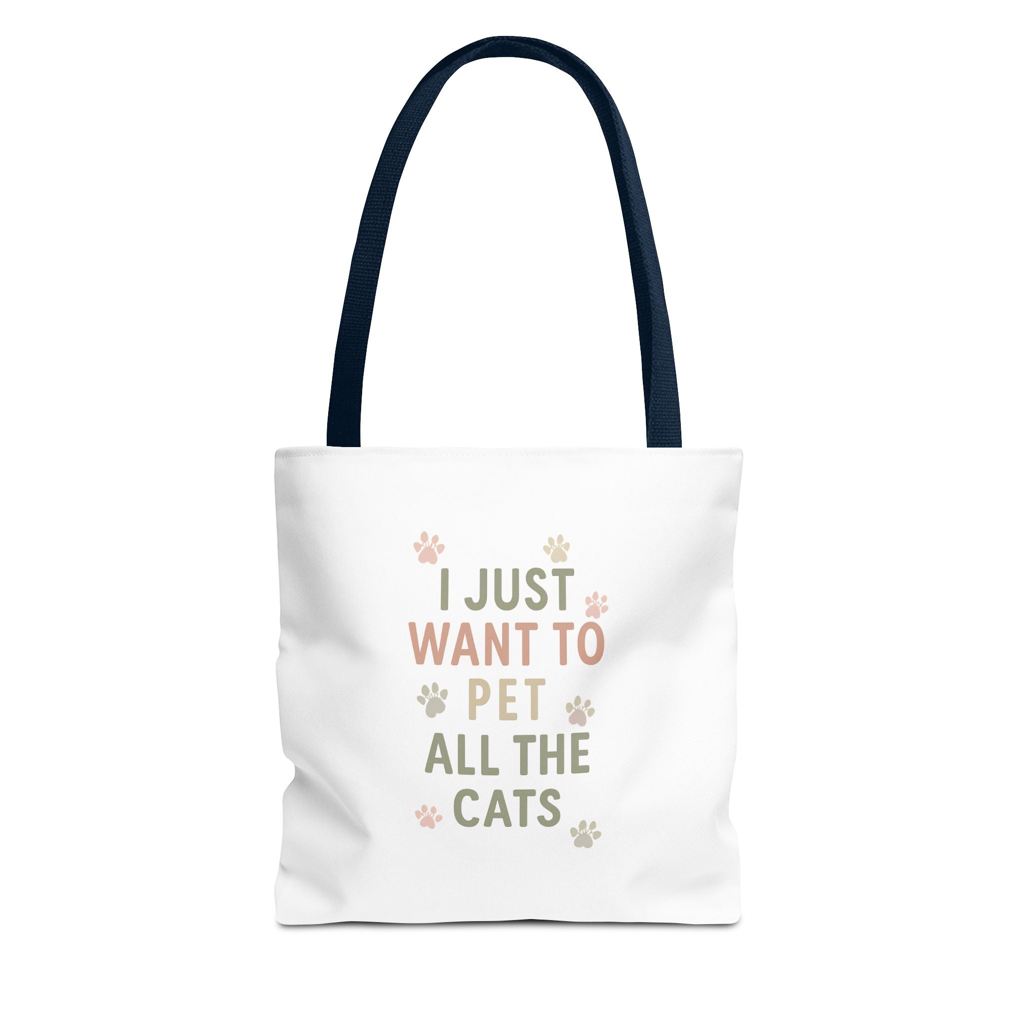 Cat Lover Tote Bag - 'I Just Want To Pet All The Cats'
