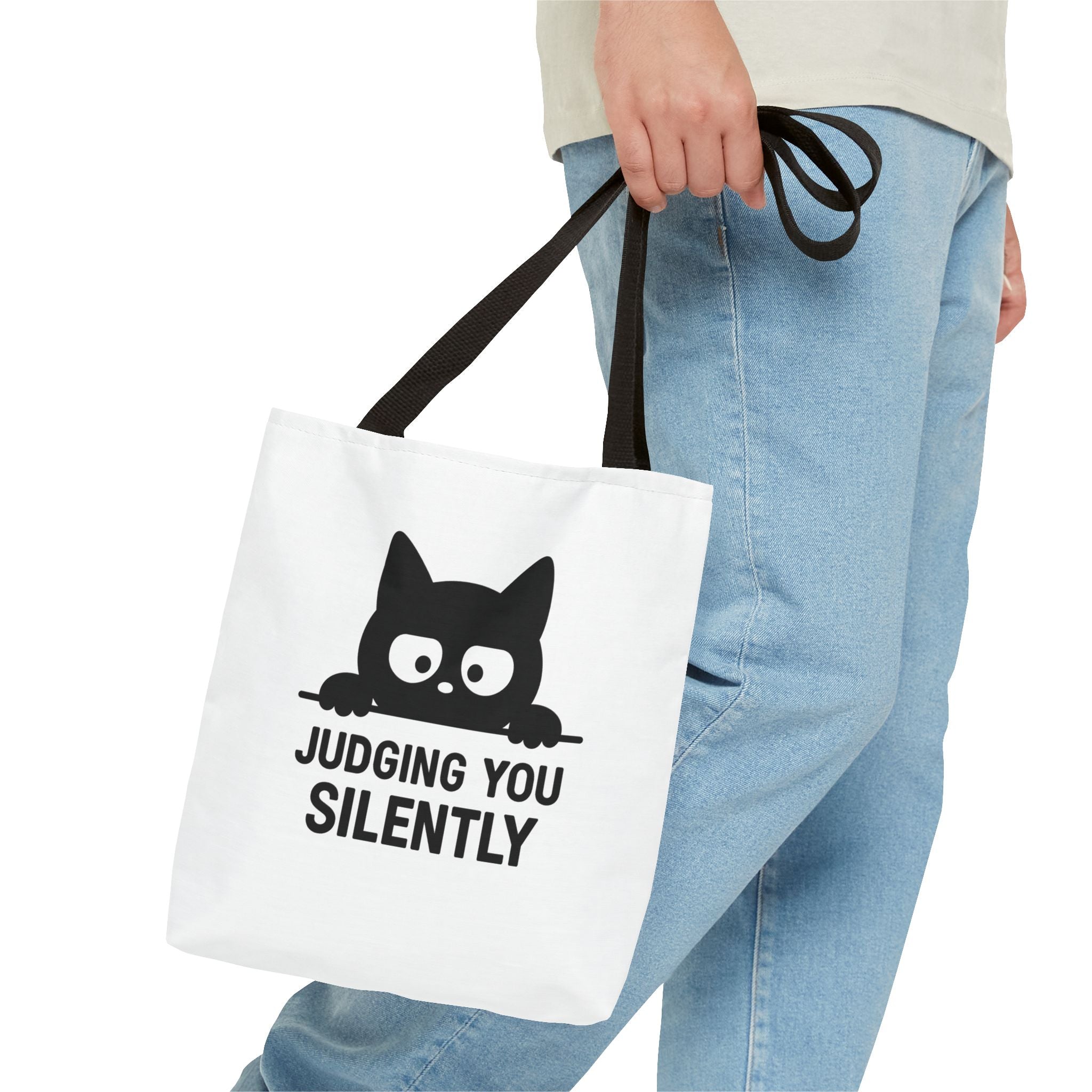 Cute Cat Judging You Silently Tote Bag
