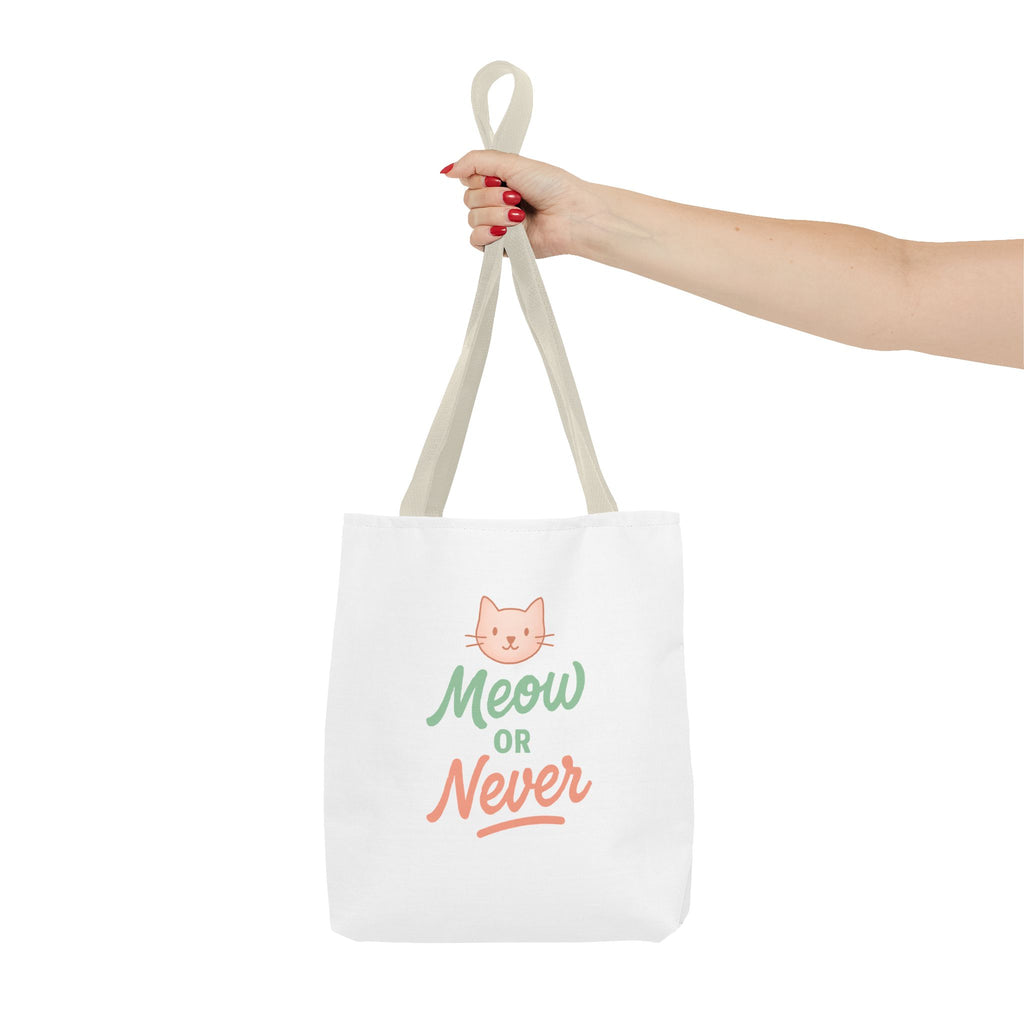 Meow or Never Cat Lover Tote Bag