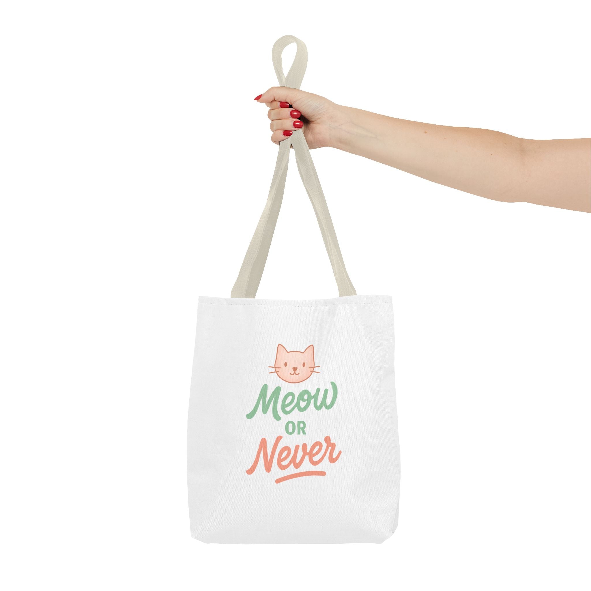 Meow or Never Cat Lover Tote Bag