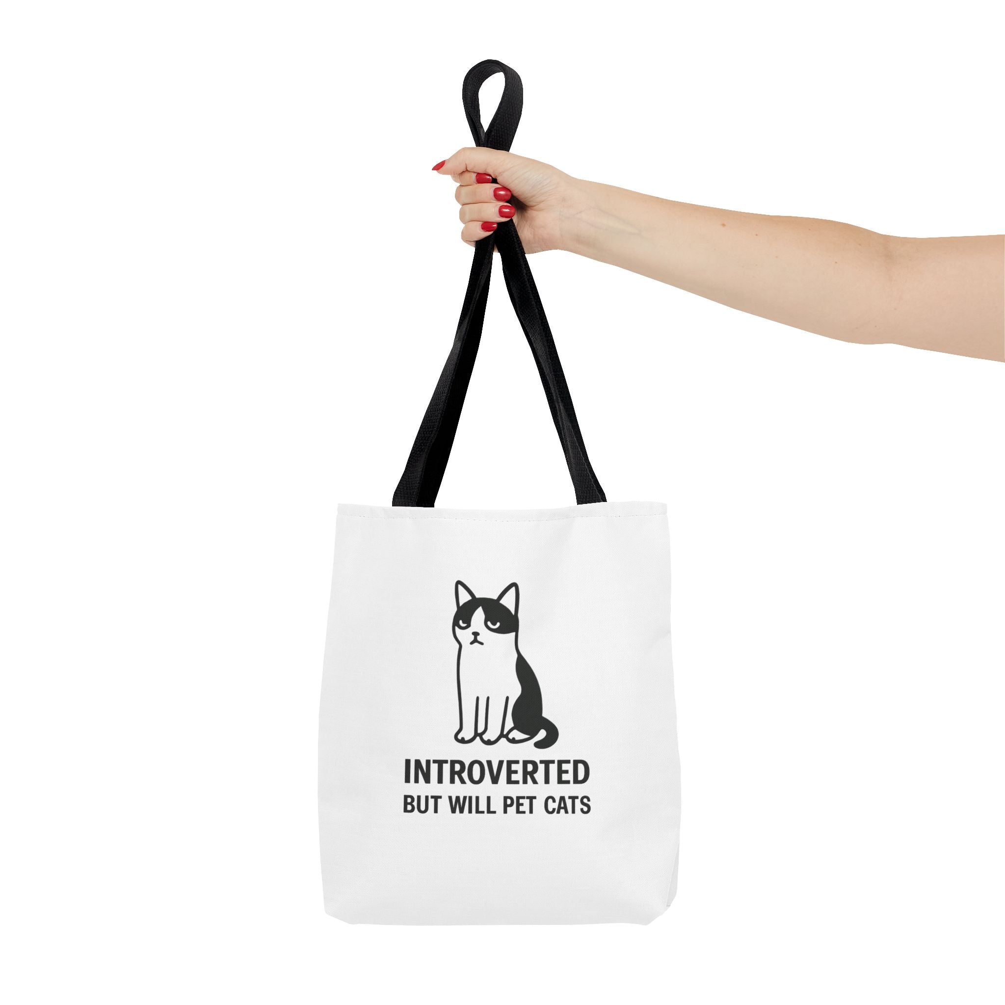 Introverted Cat Lover Tote Bag