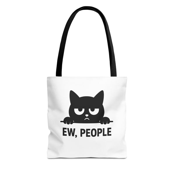 Funny Cat Tote Bag - Ew, People
