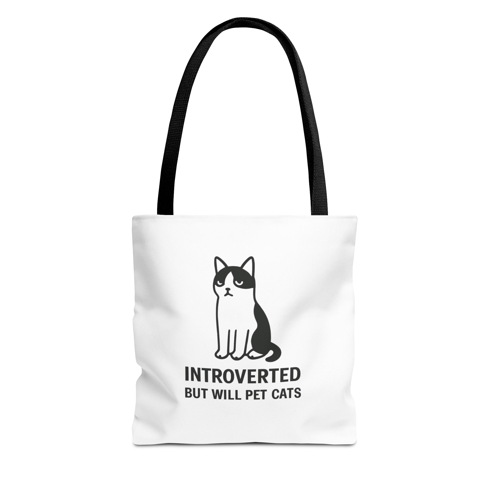 Introverted Cat Lover Tote Bag