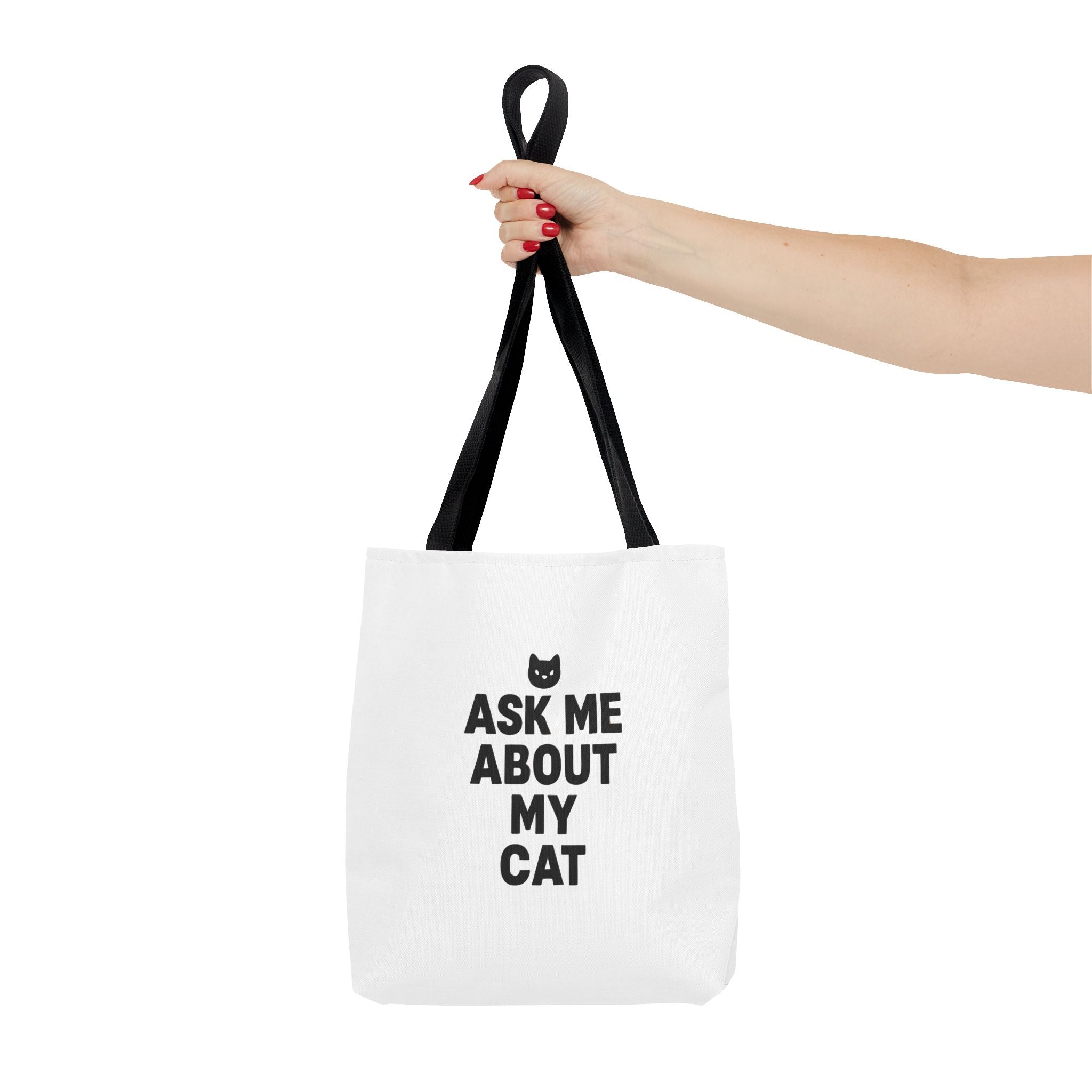 Cat Lover's Tote Bag – 'Ask Me About My Cat'