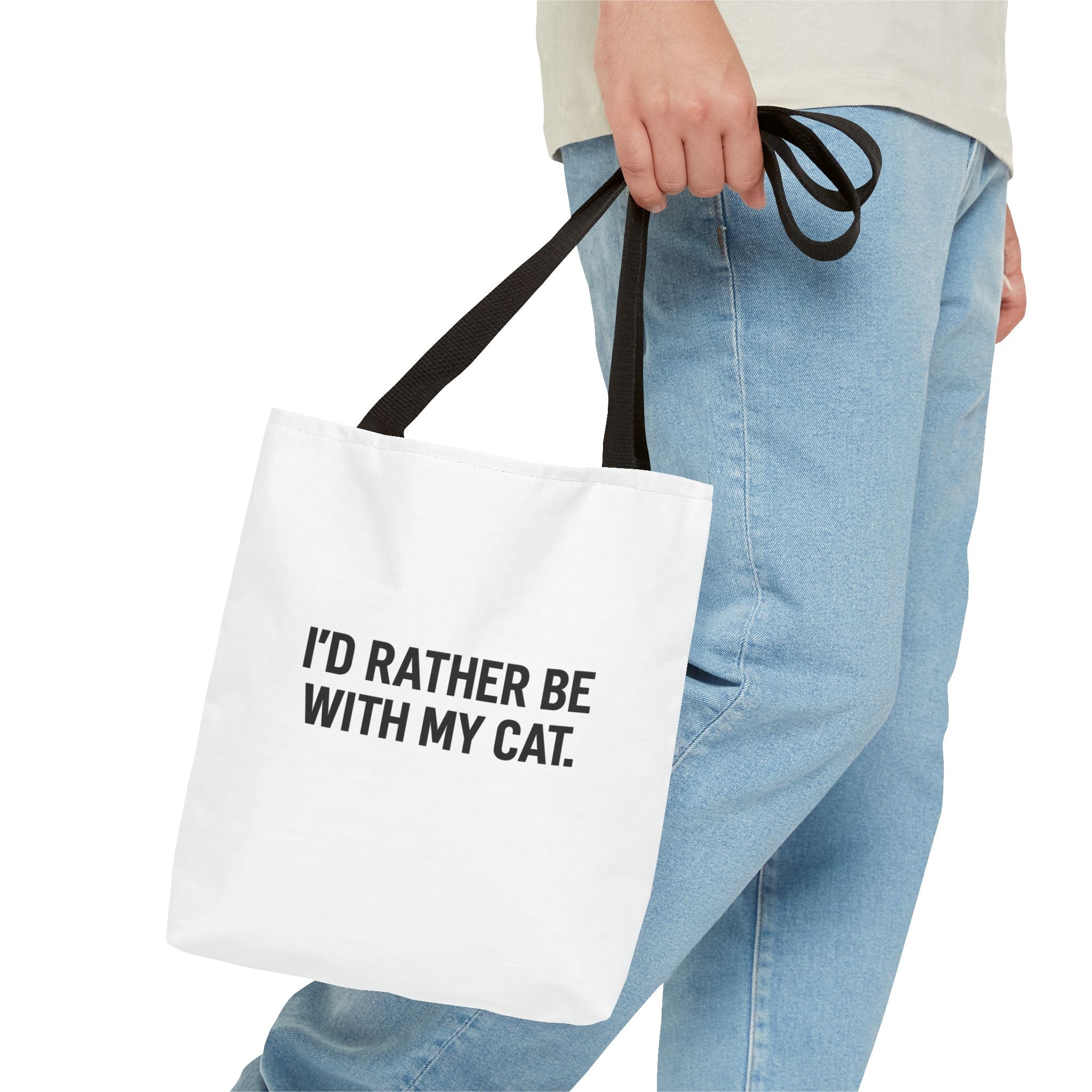 I'd Rather Be With My Cat Tote Bag