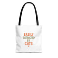 Easily Distracted by Cats Tote Bag