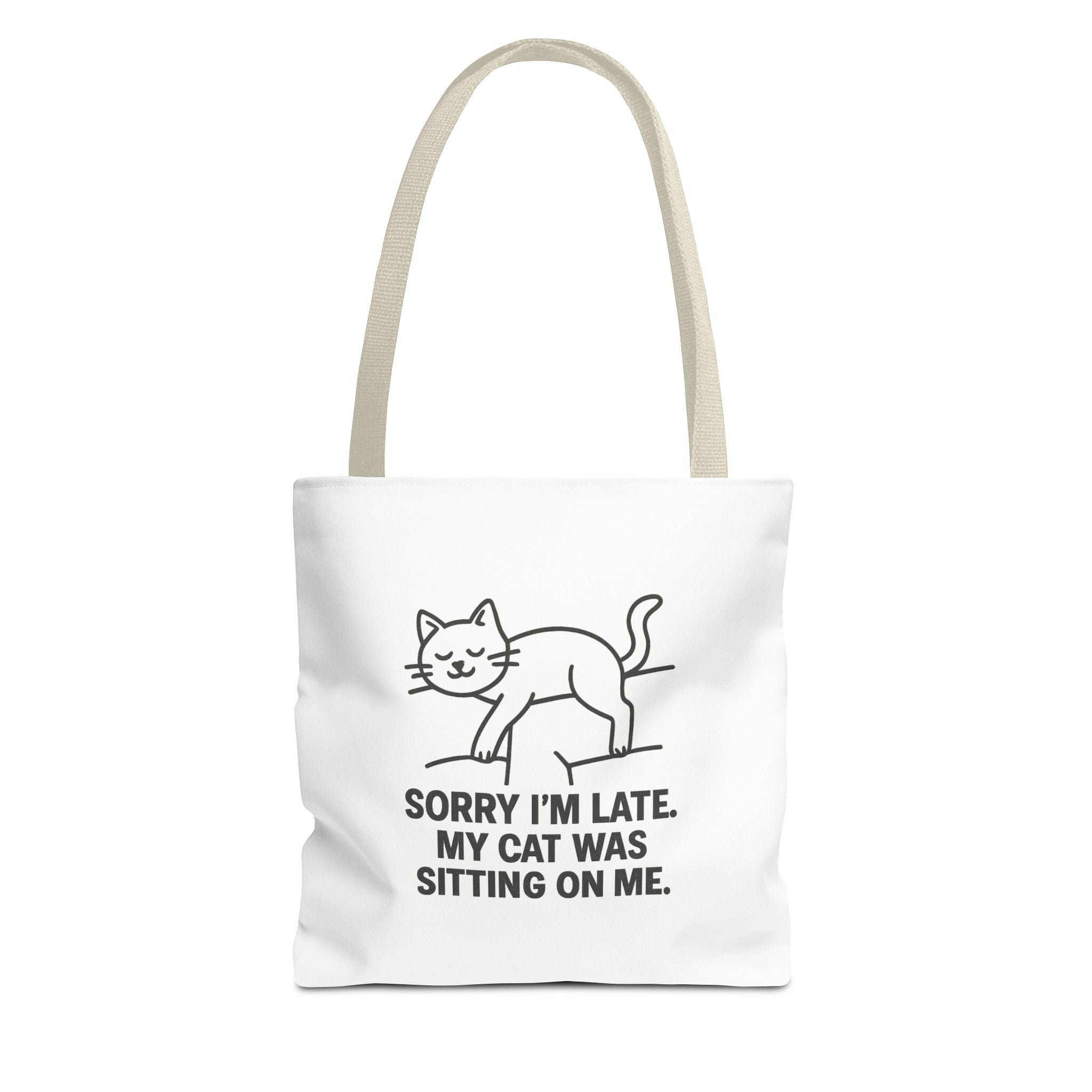 Cat Lover Tote Bag - Sorry I'm Late