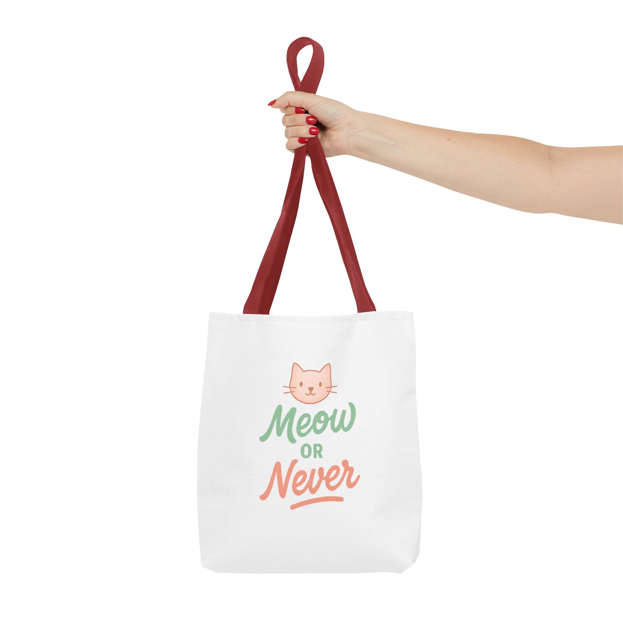 Meow or Never Cat Lover Tote Bag