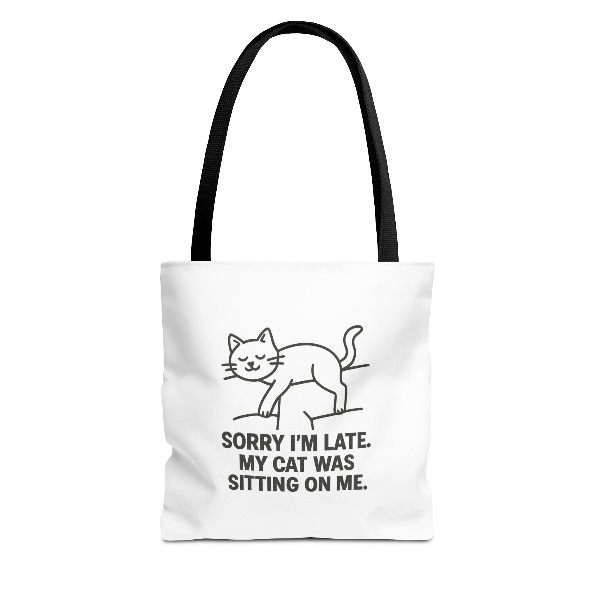 Cat Lover Tote Bag - Sorry I'm Late