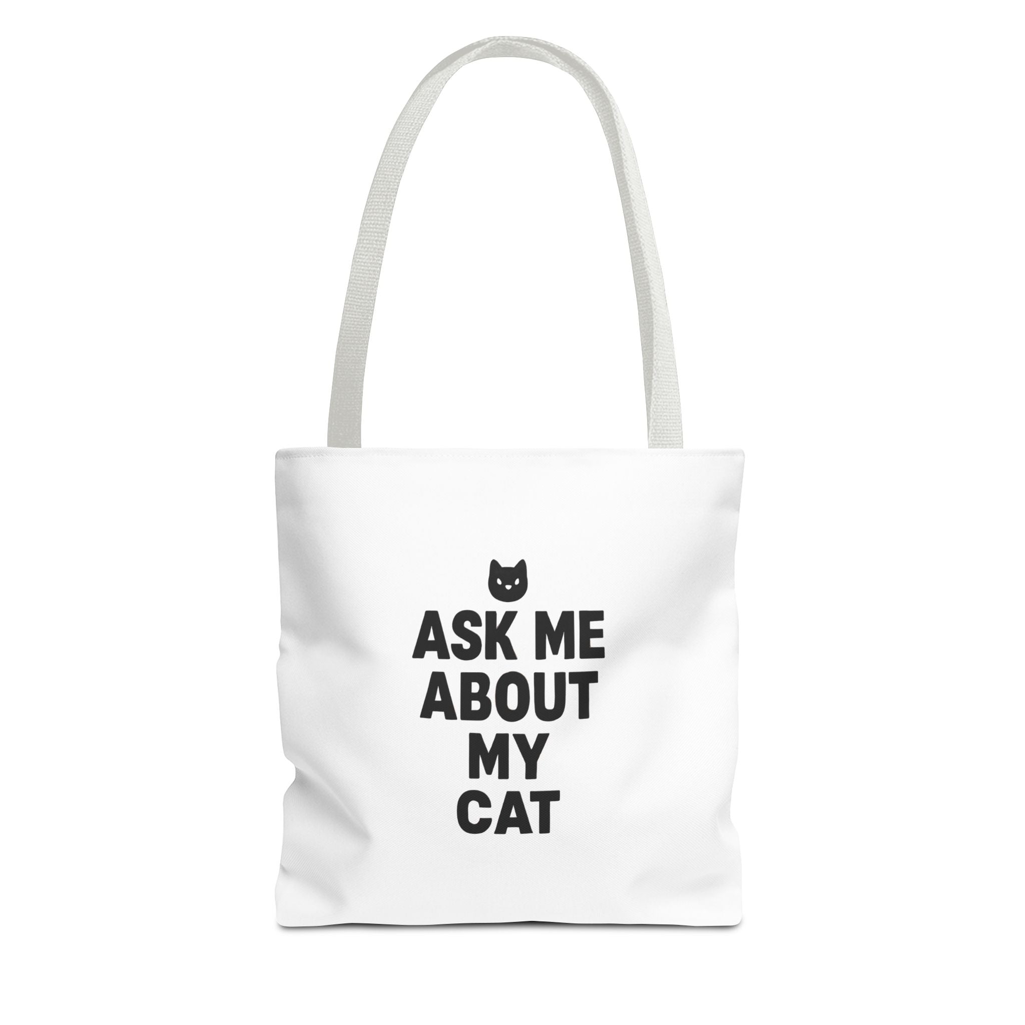 Cat Lover's Tote Bag – 'Ask Me About My Cat'