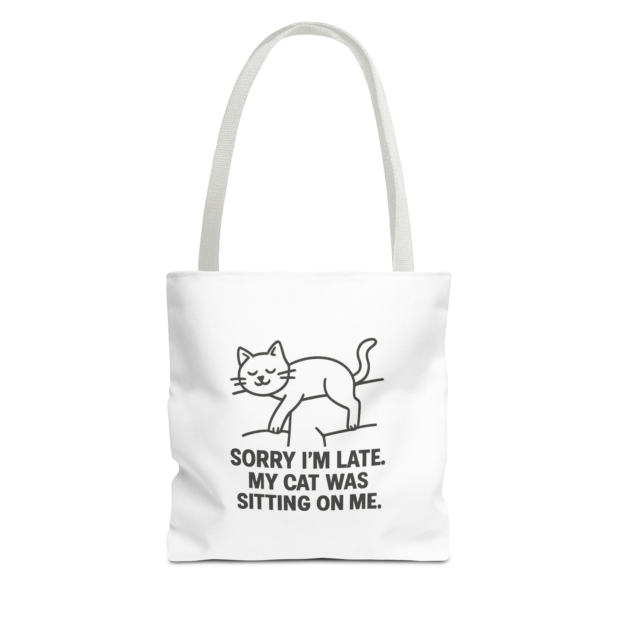 Cat Lover Tote Bag - Sorry I'm Late