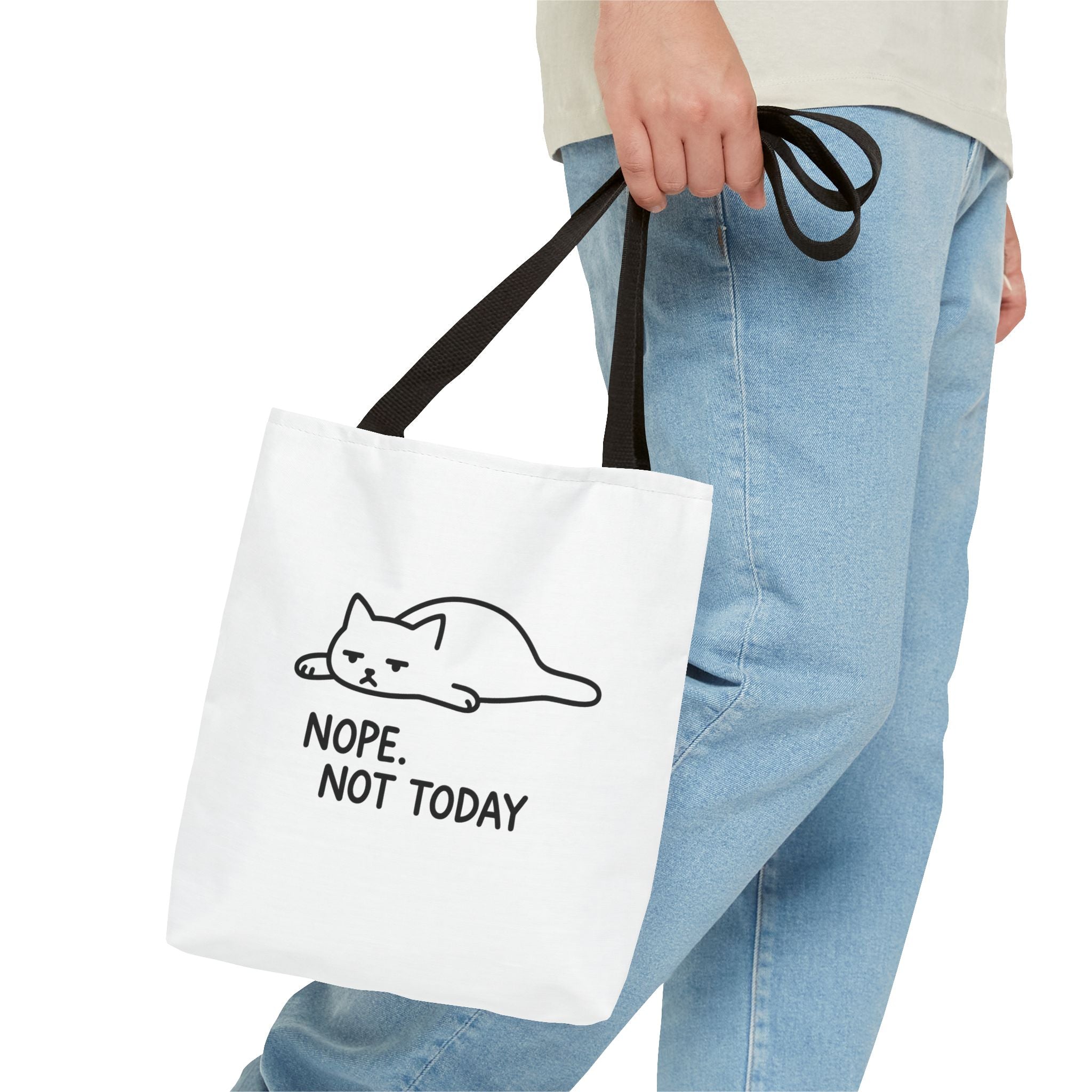 Nope, Not Today Cat Tote Bag