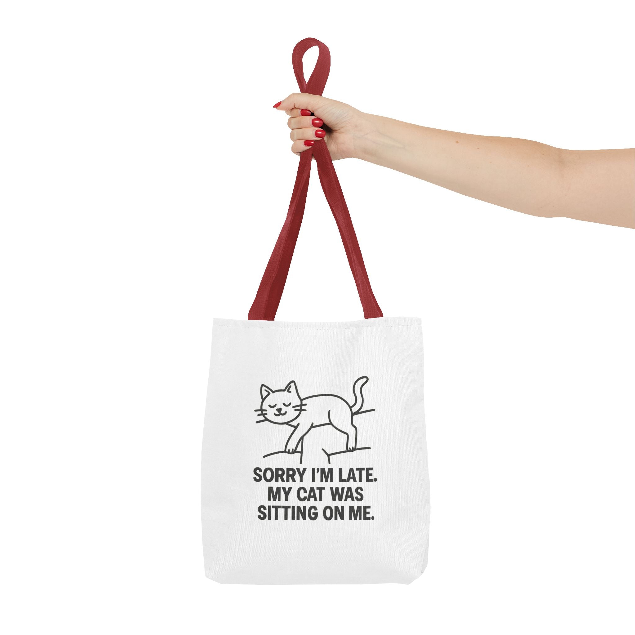 Cat Lover Tote Bag - Sorry I'm Late