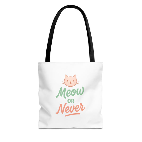 Meow or Never Cat Lover Tote Bag