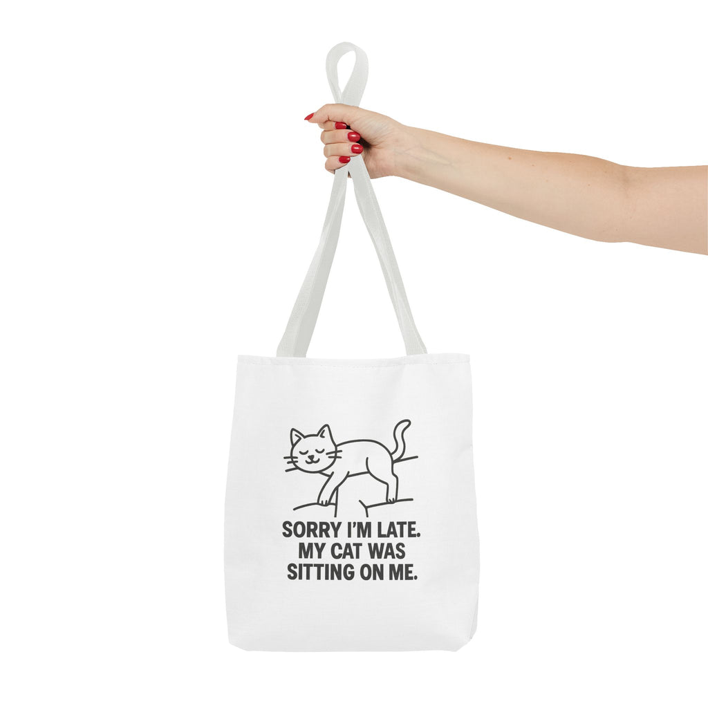 Cat Lover Tote Bag - Sorry I'm Late