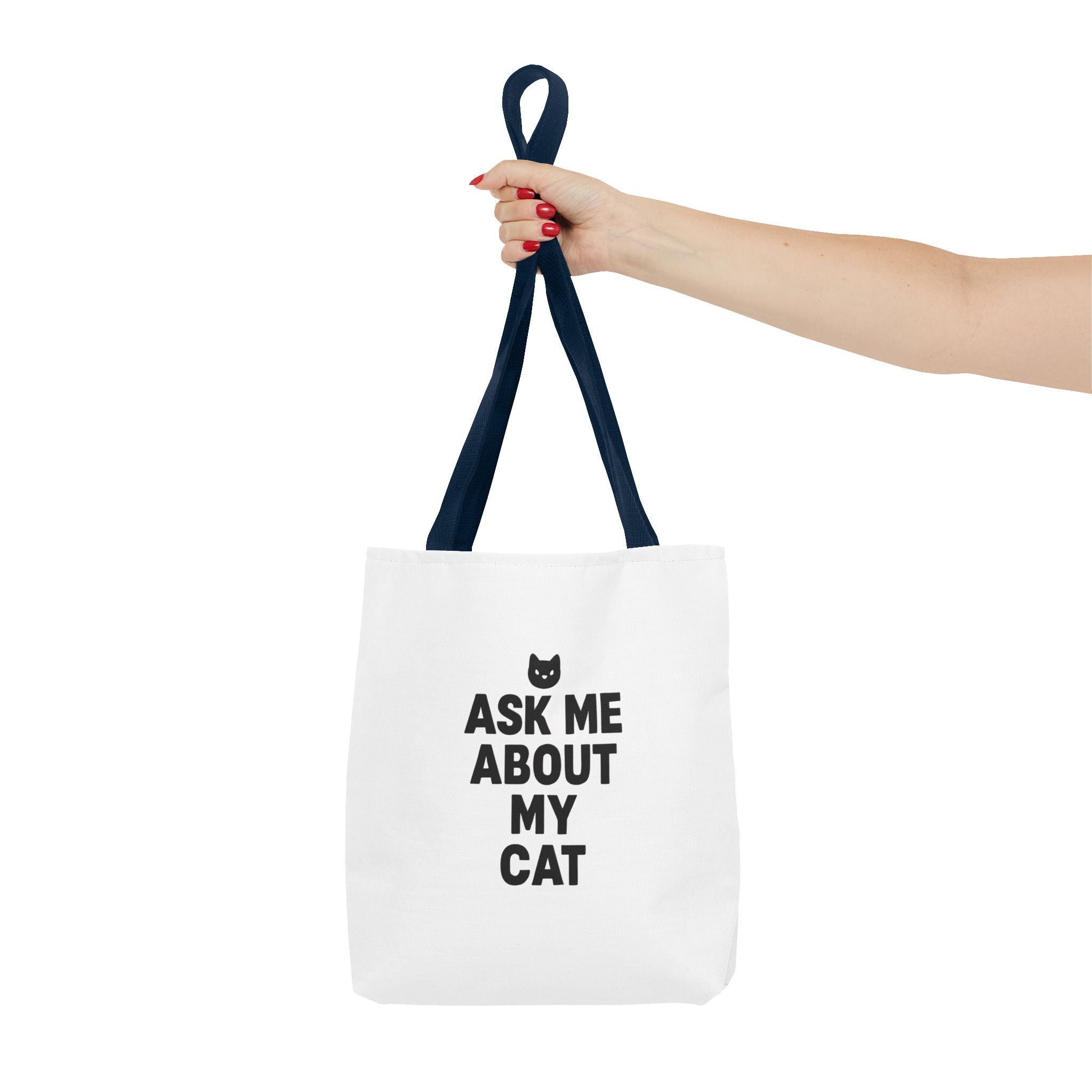 Cat Lover's Tote Bag – 'Ask Me About My Cat'