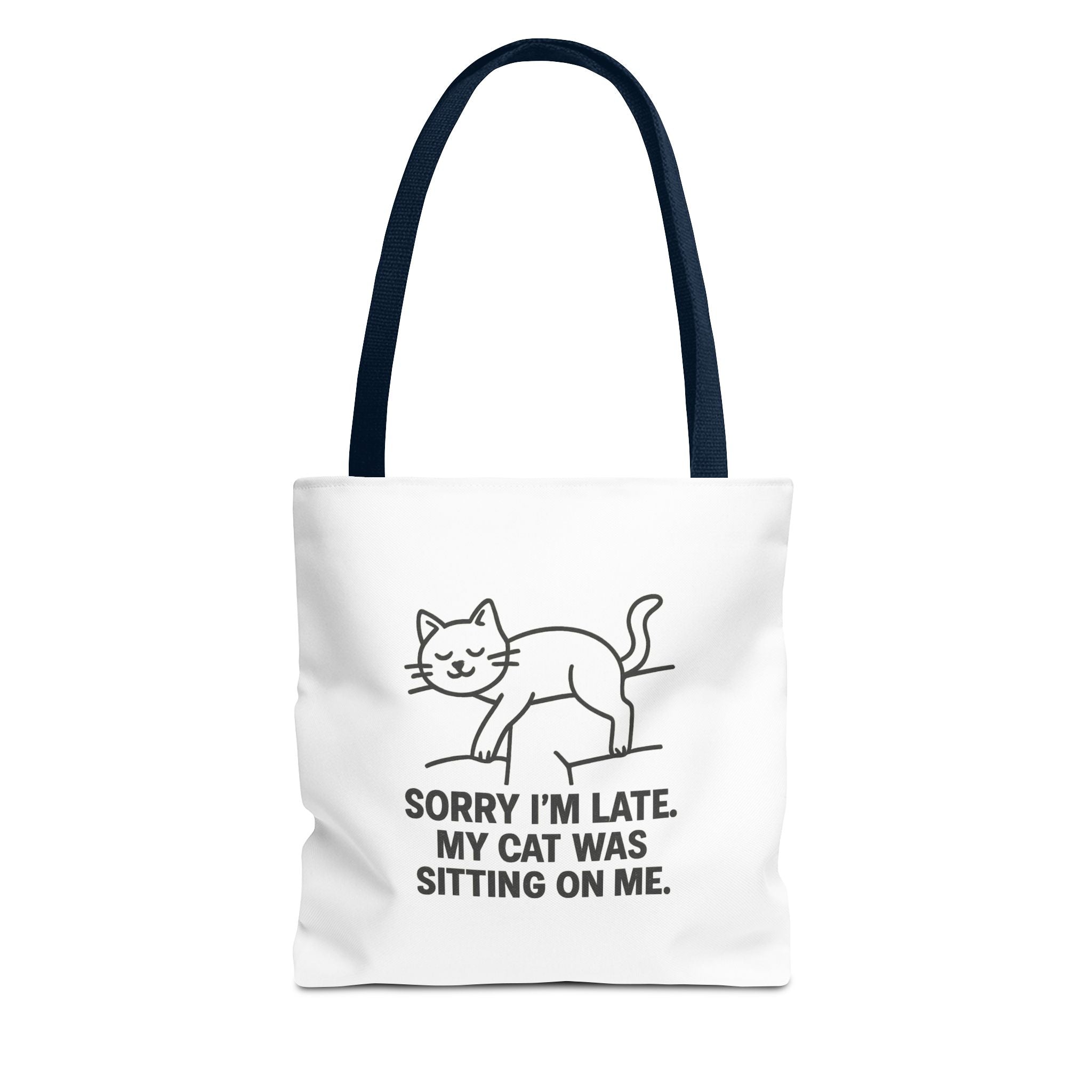 Cat Lover Tote Bag - Sorry I'm Late