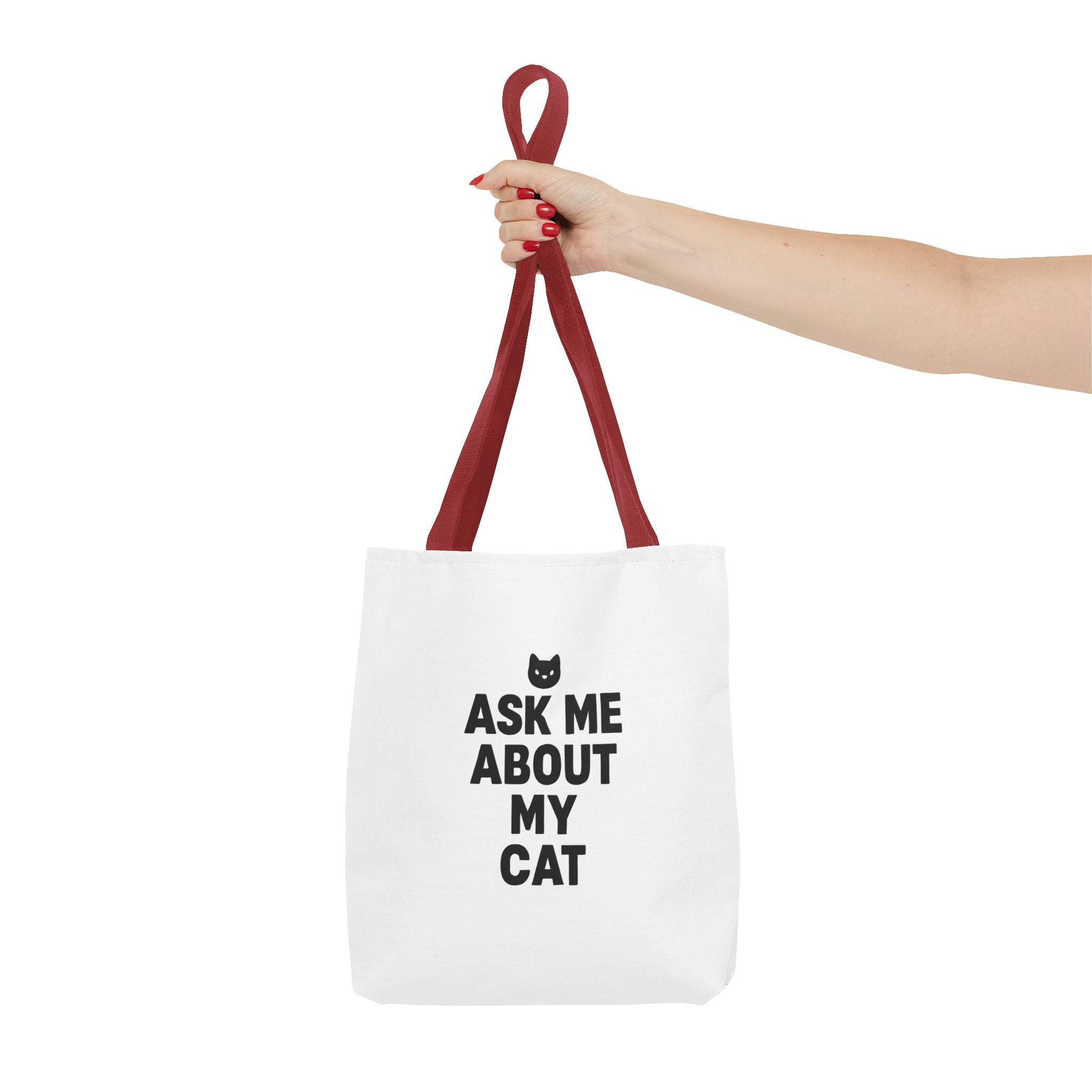 Cat Lover's Tote Bag – 'Ask Me About My Cat'