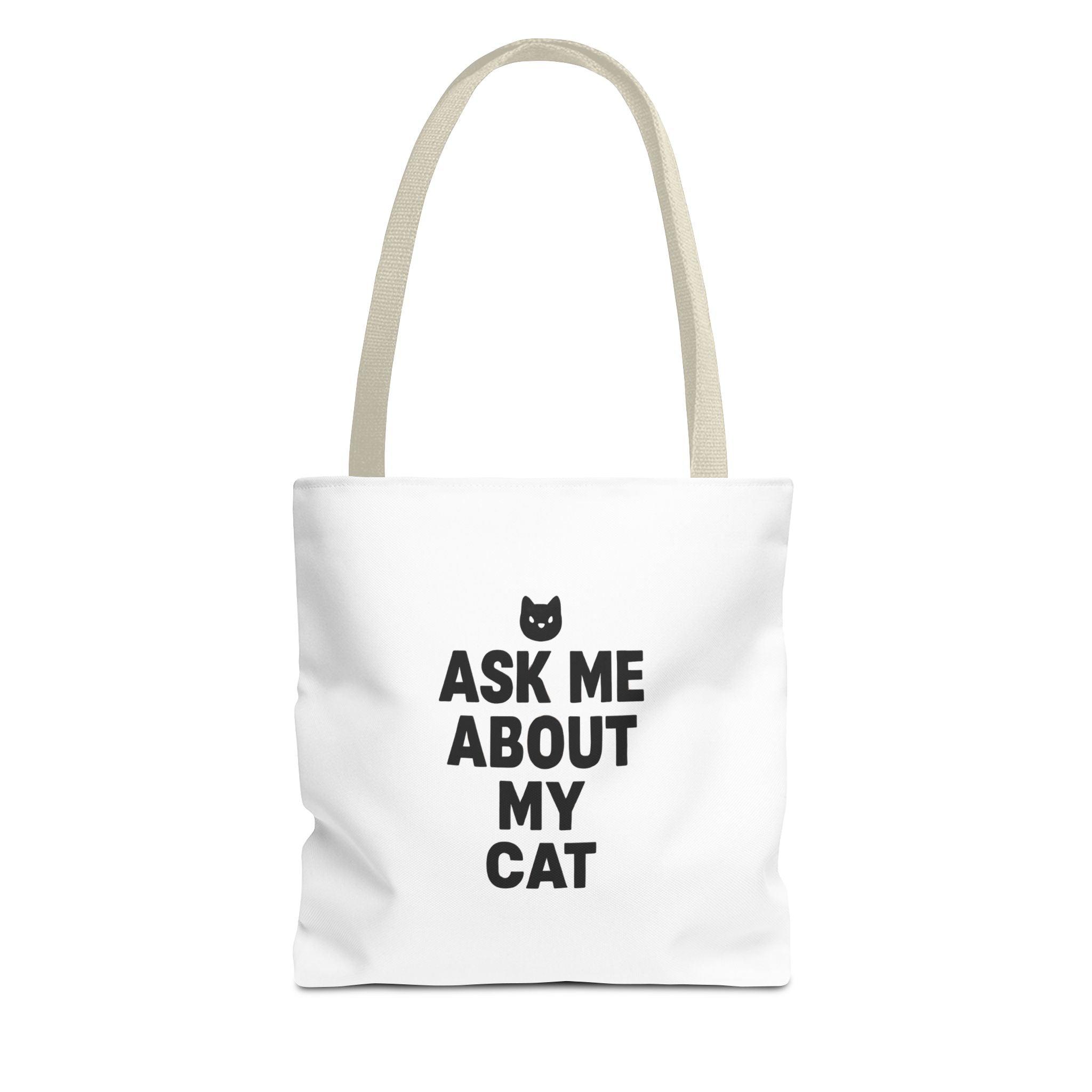 Cat Lover's Tote Bag – 'Ask Me About My Cat'