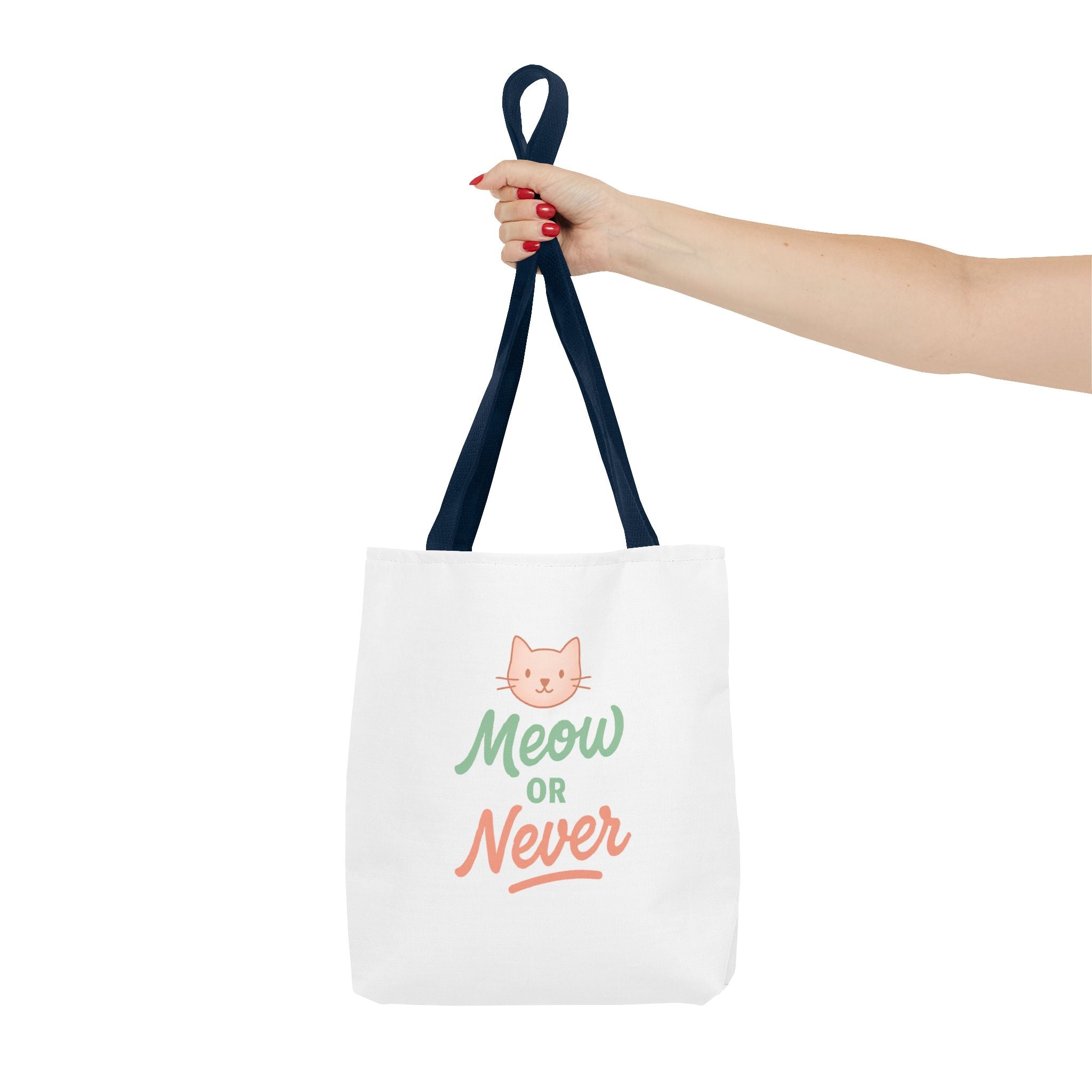 Meow or Never Cat Lover Tote Bag