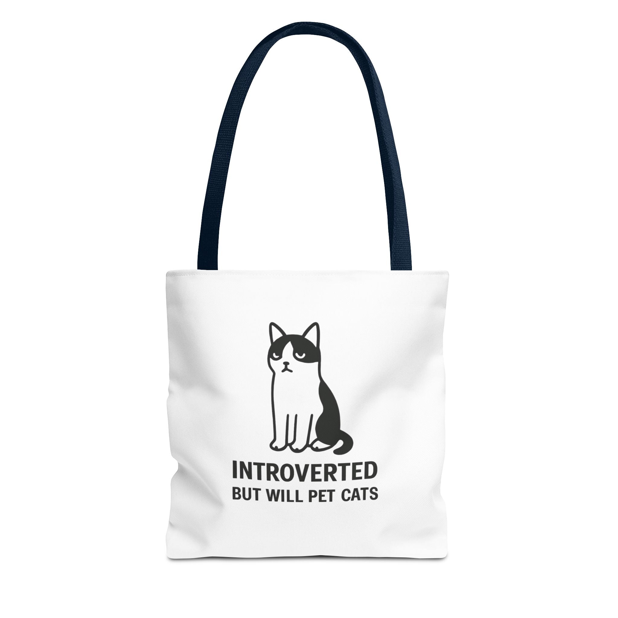 Introverted Cat Lover Tote Bag