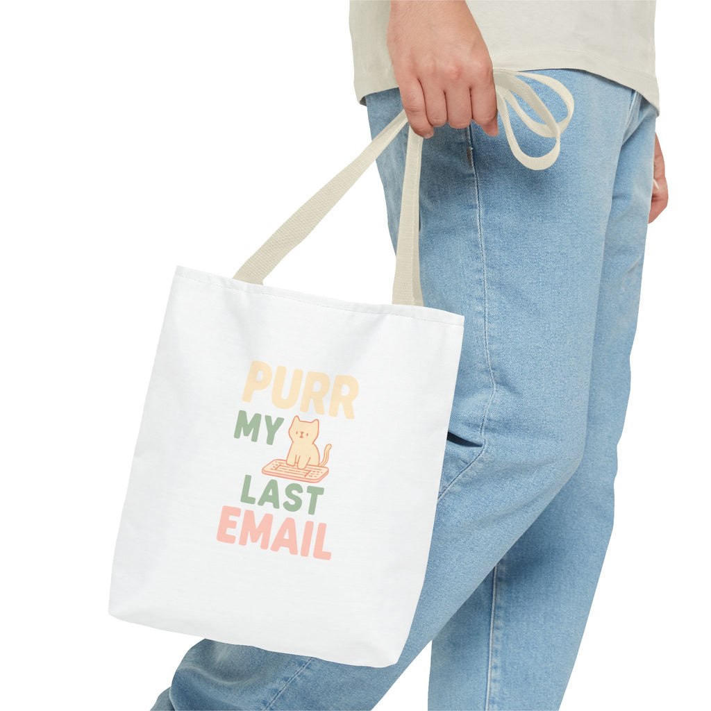 Purr My Last Email Tote Bag