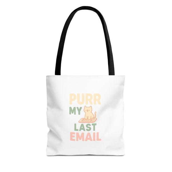Purr My Last Email Tote Bag