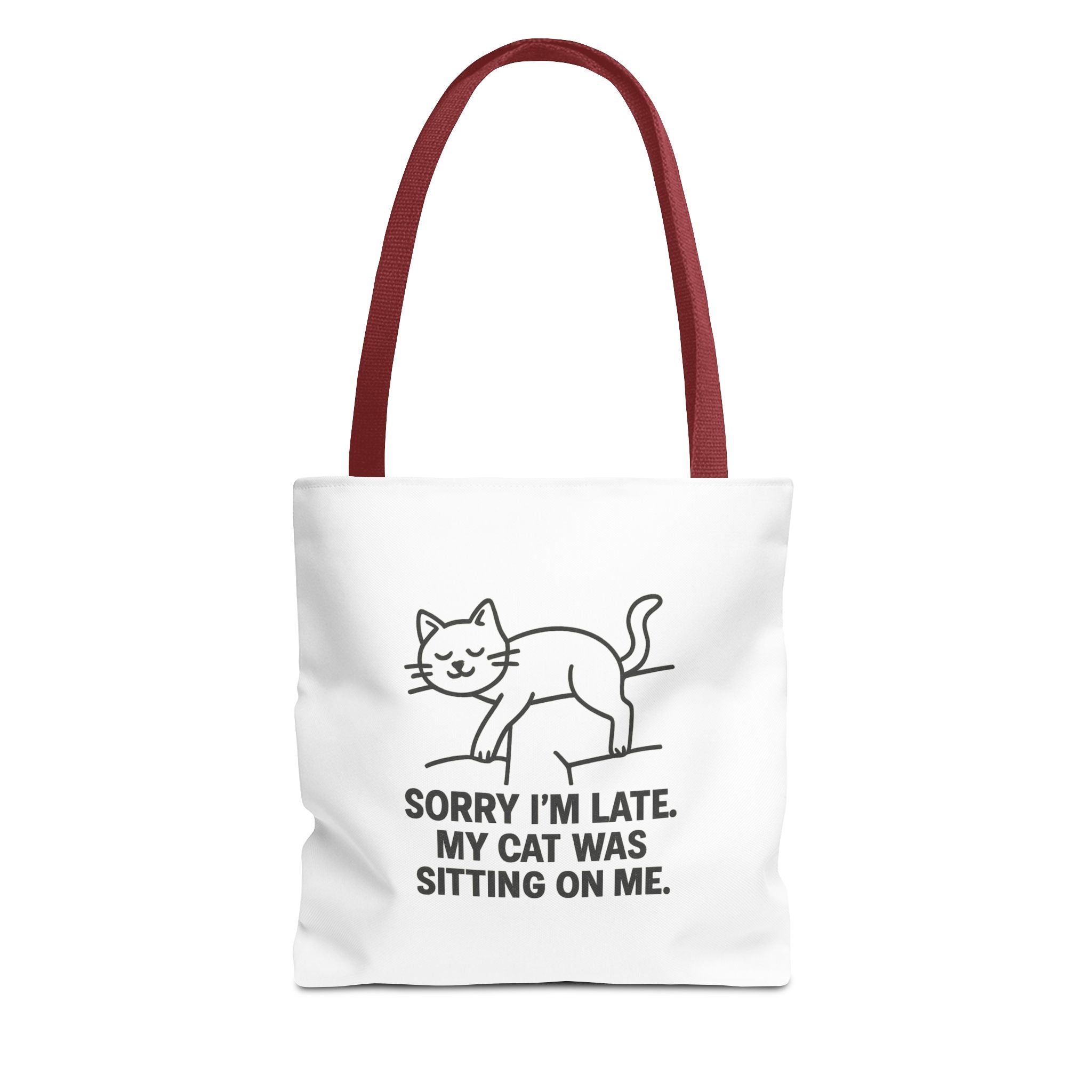 Cat Lover Tote Bag - Sorry I'm Late