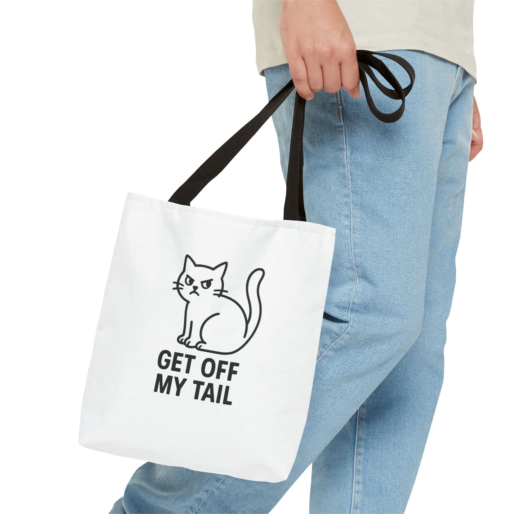 Get Off My Tail Cat Tote Bag