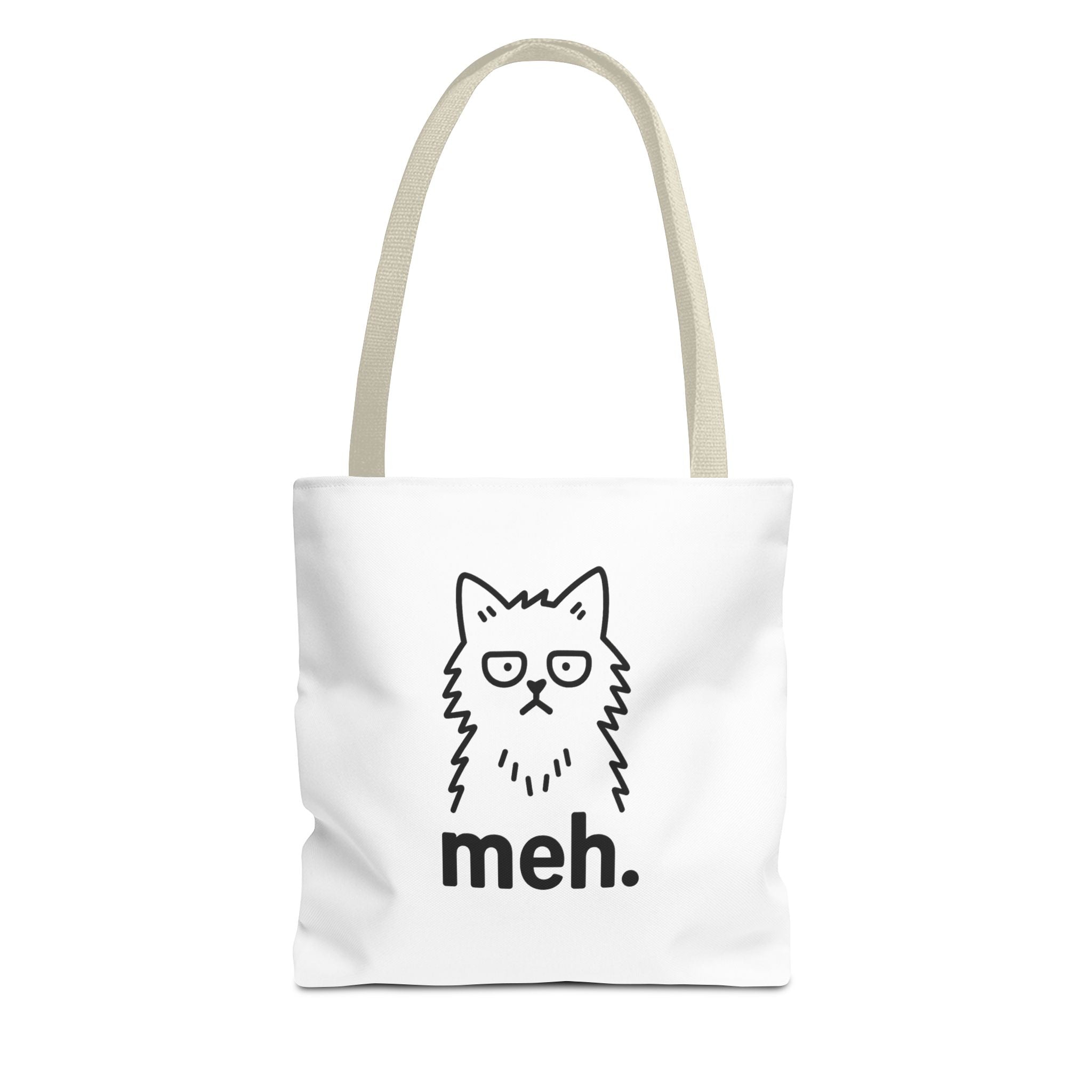 Funny Cat Tote Bag - "meh" Design