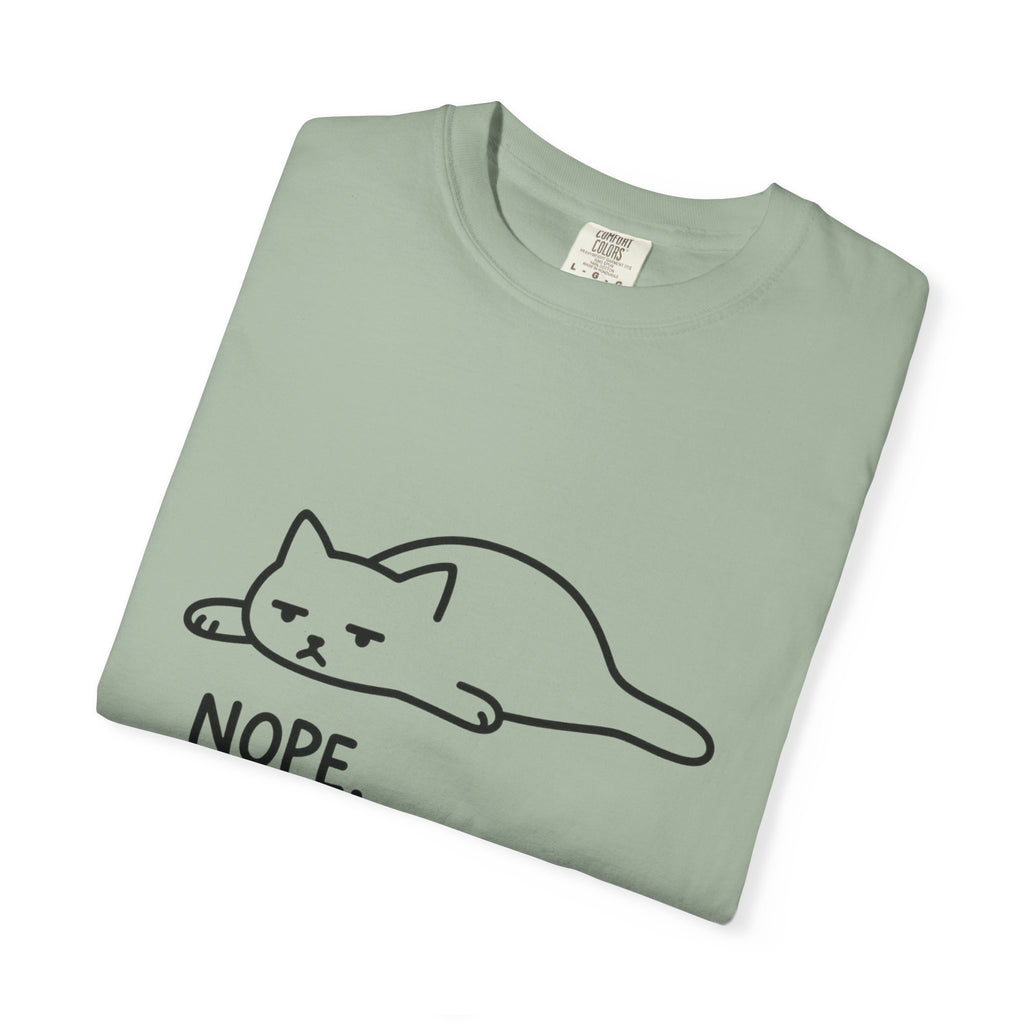 Funny Cat T-Shirt with "Nope. Not Today" Slogan