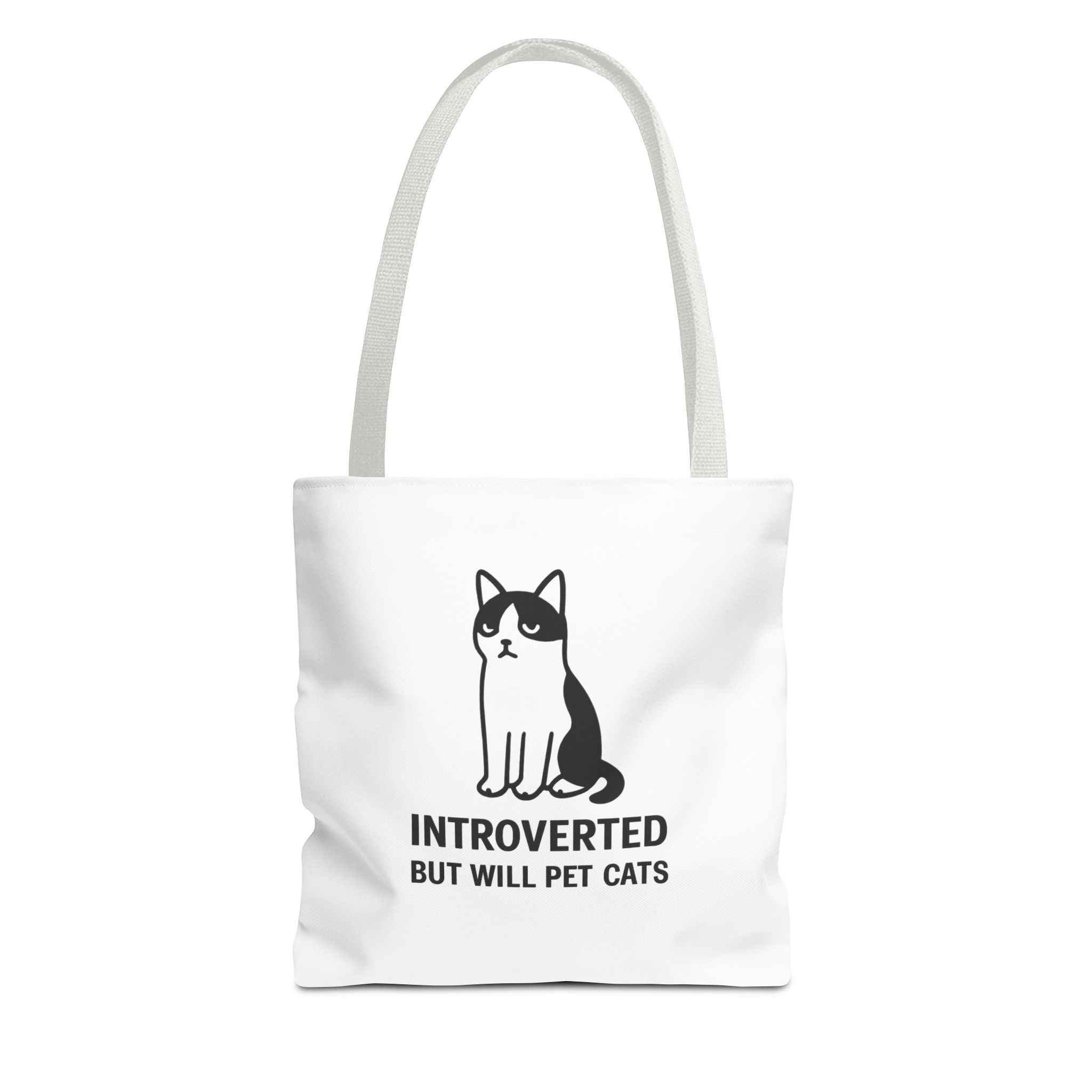 Introverted Cat Lover Tote Bag