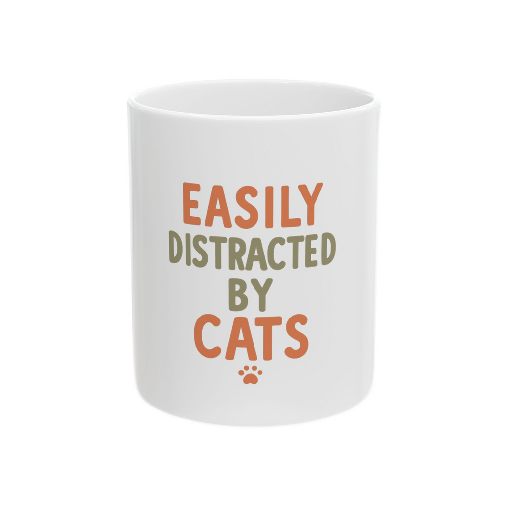 Easily Distracted by Cats Ceramic Mug