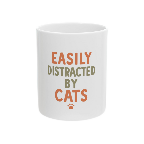 Easily Distracted by Cats Ceramic Mug