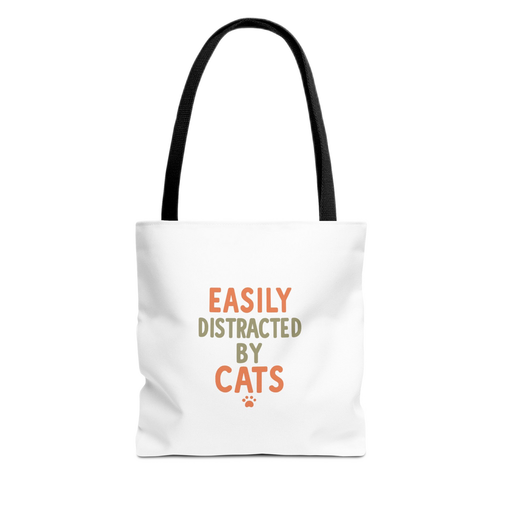 Easily Distracted by Cats Tote Bag