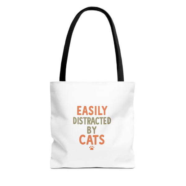 Easily Distracted by Cats Tote Bag