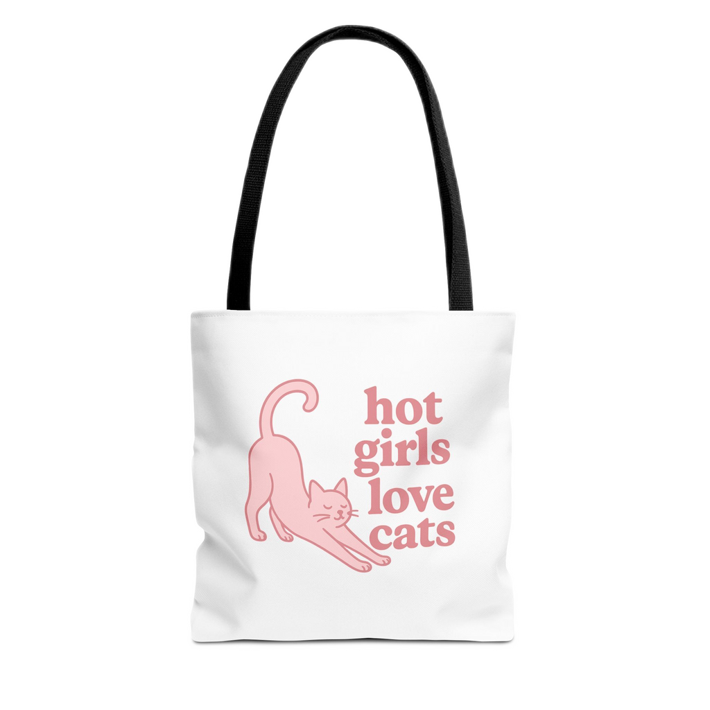 Hot Girls Love Cats Tote Bag