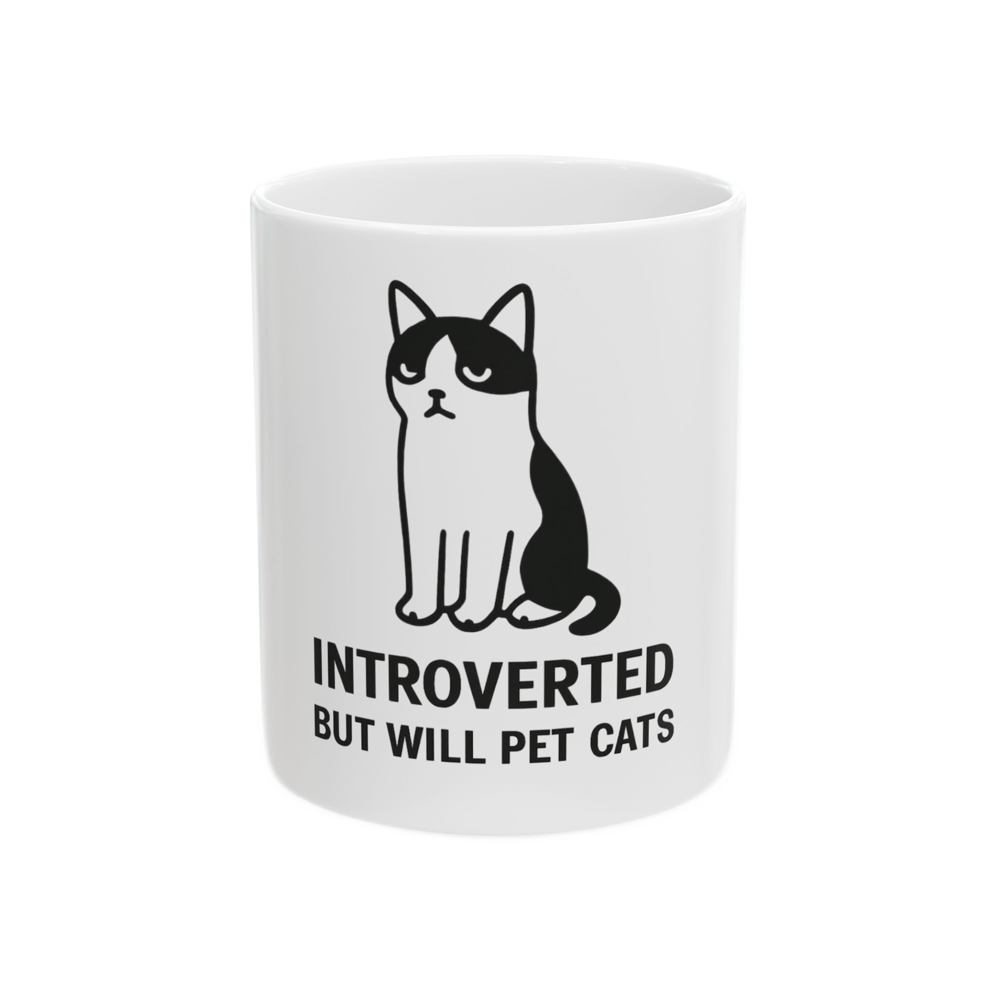 Cute Introverted Cat Mug