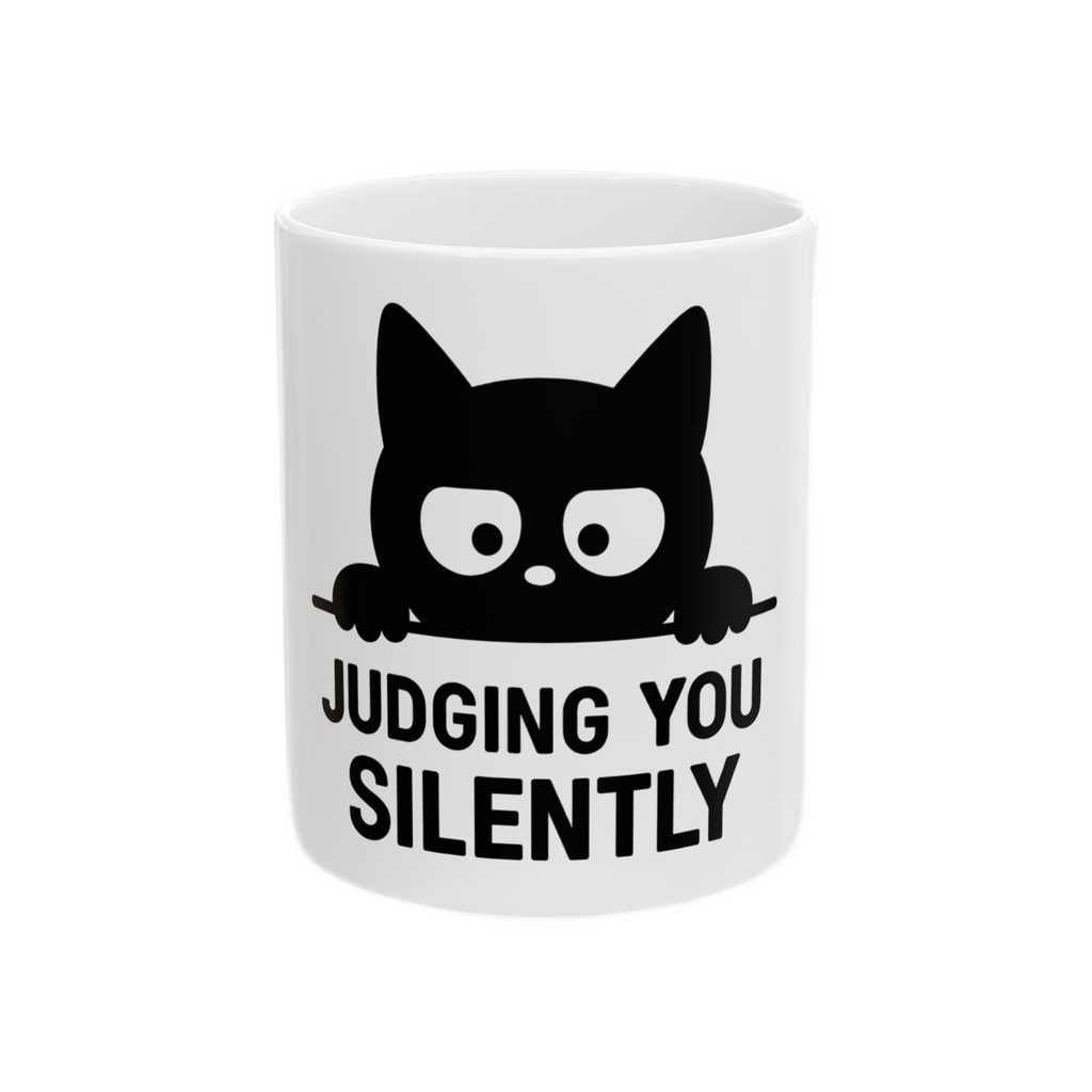 Funny Black Cat Ceramic Mug
