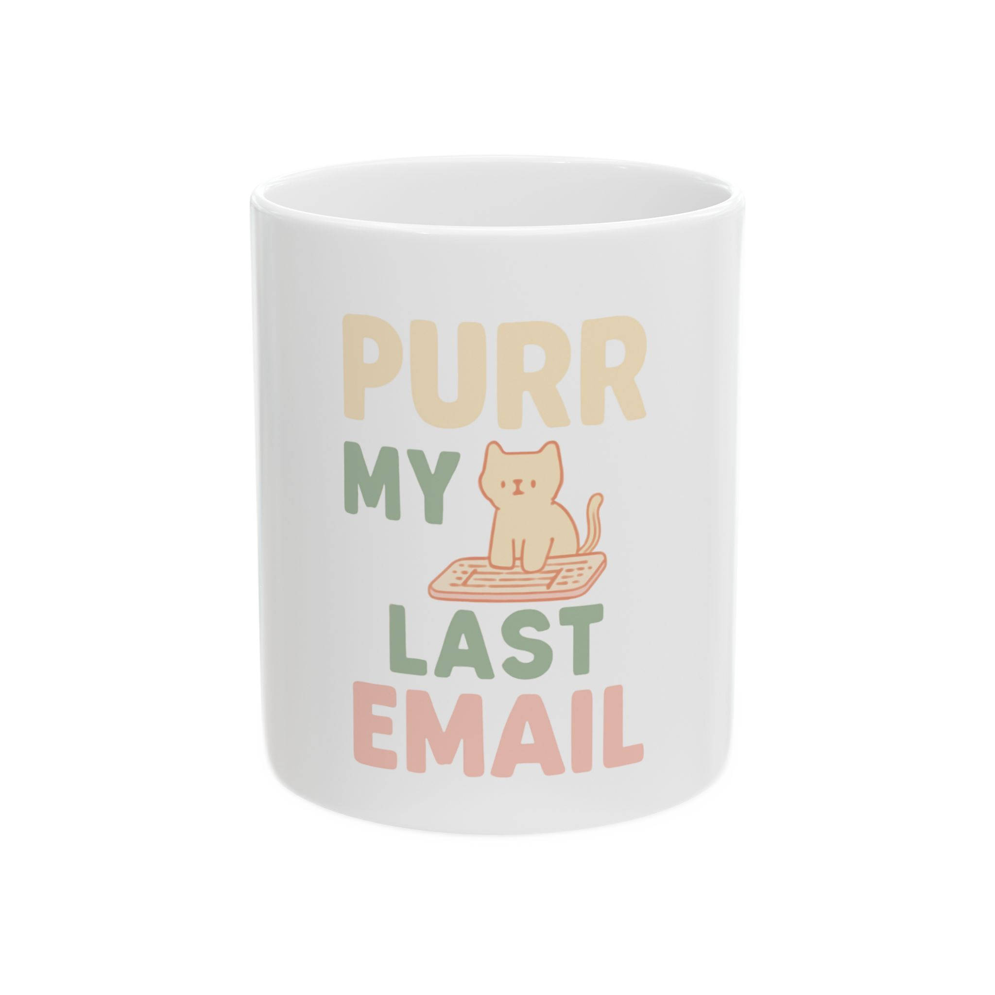 Purr My Last Email Cat Mug