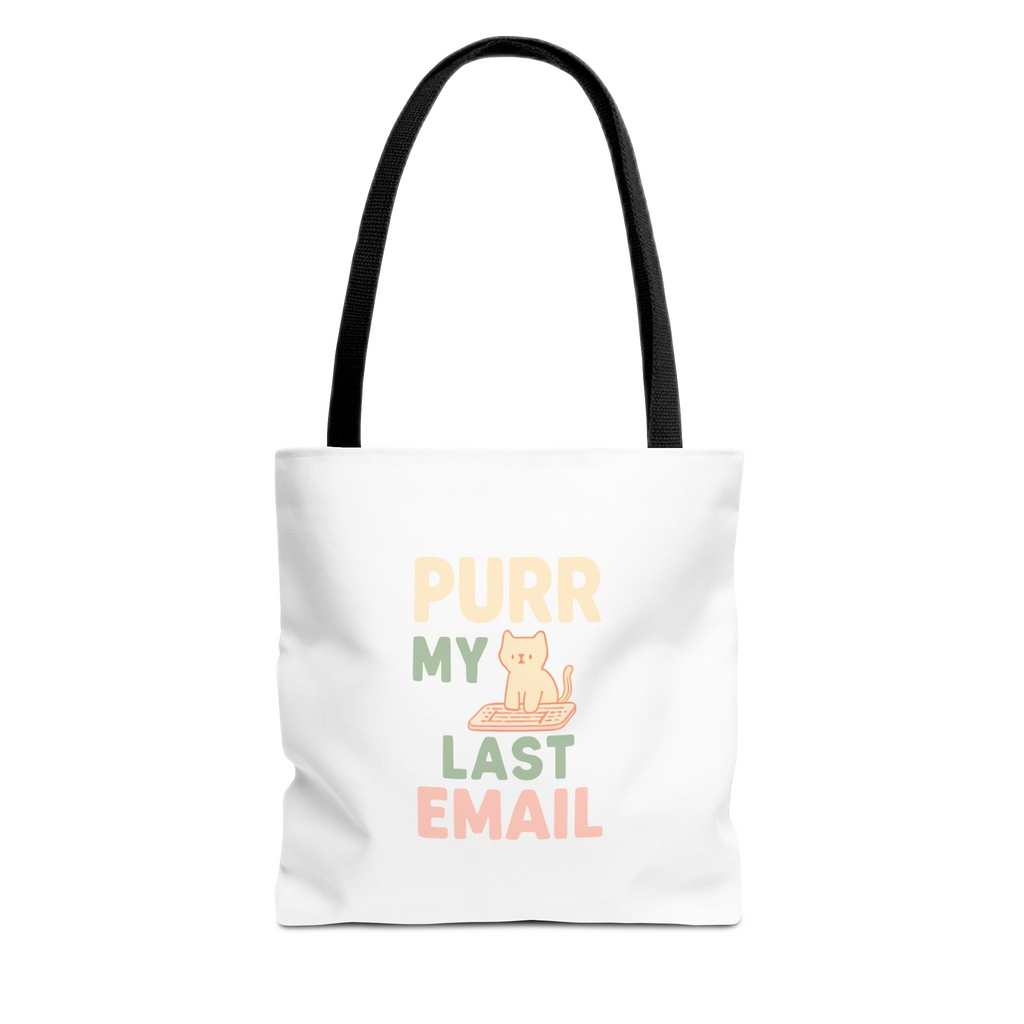 Purr My Last Email Tote Bag